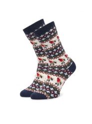 Barbour Skarpety długie Robin Fair Isle LSO0077NY55 Granatowy. Niebieskie skarpetki damskie Barbour, bez wzorów. Za 109.99 zł.
