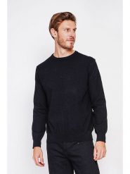 C& Jo Sweter w kolorze czarnym rozmiar: 48. Czarne swetry męskie C& Jo, bez wzorów, ze splotem, bez kołnierzyka. Za 152.98 zł.