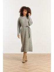 Smashed Lemon Sukienka dzianinowa w kolorze szarym rozmiar: L. Szare sukienki damskie Smashed Lemon, na co dzień, l, bez wzorów, z dzianiny, bez kołnierzyka, bez ramiączek, midi, proste. Za 143.99 zł.