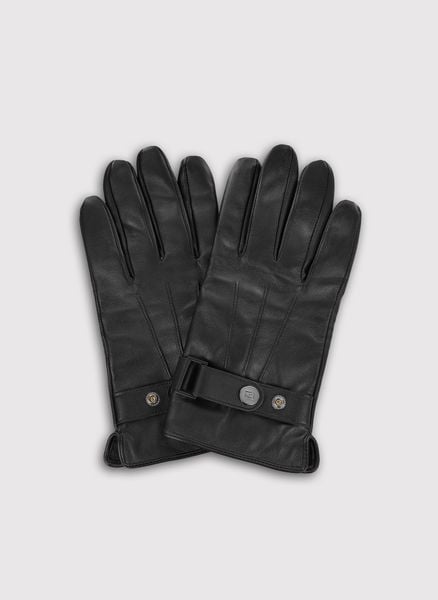 PAKO LORENTE - Czarne rękawiczki męskie z regulacją. Czarne rękawiczki męskie Pako Lorente, bez wzorów, z poliesteru. Za 99.99 zł.