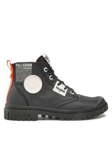 Palladium Trapery Sp20 Overlab 77371-001-M Czarny. Czarne buty zimowe męskie Palladium, z materiału, bez zapięcia. Za 219.99 zł.