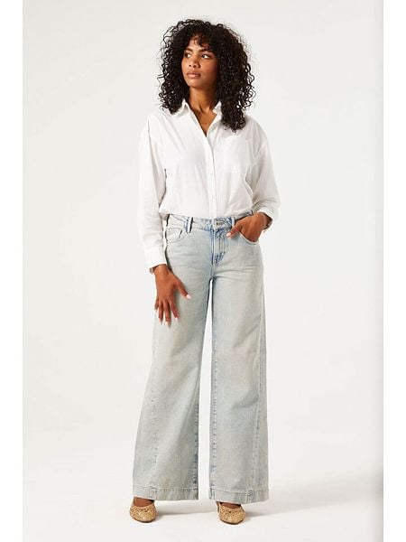 Garcia Dżinsy - Wide leg - w kolorze błękitnym rozmiar: W30/L32. Niebieskie jeansy damskie Garcia. Za 175.31 zł.