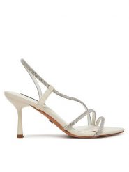 Nine West Sandały R25SS019000 Écru. Sandały damskie Nine West, bez wzorów, z materiału, bez obcasa, na szpilce. Za 229.99 zł.