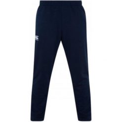 Dopasowane spodnie dresowe z elastycznego poliestru Canterbury. Niebieskie spodnie sportowe męskie CANTERBURY, z dresówki. Za 349.70 zł.