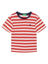 United Colors Of Benetton T-Shirt 3FHXG10HR Czerwony Regular Fit. Czerwone t-shirty chłopięce United Colors Of Benetton, bez wzorów, z bawełny, bez ramiączek. Za 39.99 zł.