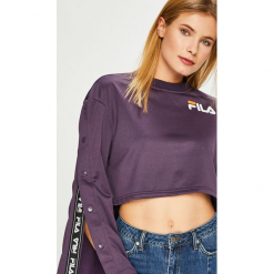Fila - Bluza. Fioletowe bluzy bez kaptura damskie Fila, l, z dzianiny. W wyprzedaży za 179.90 zł.