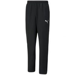 Spodnie męskie Puma teamRISE Sideline Pants. Białe spodnie materiałowe męskie Puma, bez wzorów, sportowe. Za 195.60 zł.