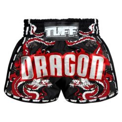 Spodenki treningowe TUFF Black Chinese Dragon with Text. Czarne szorty damskie TUFF, bez wzorów, sportowe. Za 149.00 zł.