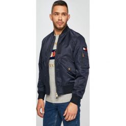 Tommy Hilfiger - Kurtka bomber. Niebieskie kurtki męskie Tommy Hilfiger, l, bez wzorów, z elastanu, bez kaptura. W wyprzedaży za 699.90 zł.