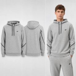 BLUZA MĘSKA 4F DRESOWA NIEROZPINANA Z KAPTUREM 3XL M2238 KOLOR SZARY. Szare bluzy z kapturem męskie 4f, l, z dresówki. Za 147.00 zł.