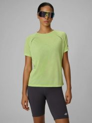 4F Koszulka w kolorze żółtym do biegania rozmiar: M. Żółte bluzki sportowe damskie 4f, m, z materiału, bez kołnierzyka, bez ramiączek. Za 79.03 zł.