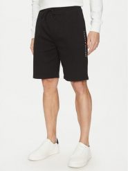 Tommy Hilfiger Szorty sportowe UM0UM03452 Czarny Regular Fit. Czarne szorty męskie Tommy Hilfiger, m, z bawełny. Za 139.99 zł.