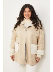 Curvy Lady Kurtka przejściowa w kolorze beżowym rozmiar: 44/46. Brązowe kurtki damskie Curvy Lady, bez wzorów, bez kaptura. Za 165.99 zł.