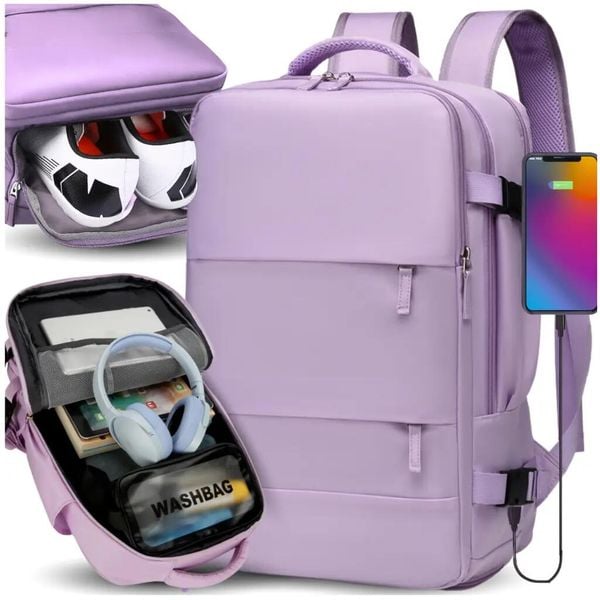 PLECAK DO SAMOLOTU PODRÓŻNY WIZZAIR 40x30x20 BAGAŻ PODRĘCZNY KABINOWY USB. Zielone obuwie trekkingowe damskie NICEBIKE. Za 99.89 zł.