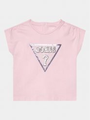 Guess T-Shirt K4GI11 K6YW4 Różowy Regular Fit. Czerwone koszulki dziewczęce Guess, m, z aplikacjami, z bawełny, bez ramiączek. Za 109.99 zł.