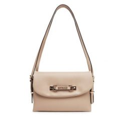 Torebka Guess. Brązowe torebki klasyczne damskie Guess, z aplikacjami, bez dodatków. Za 449.99 zł.