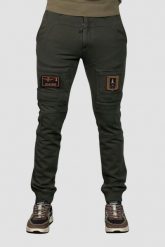 AERONAUTICA MILITARE Szarozielone spodnie męskie Anti-G. Zielone spodnie materiałowe męskie AERONAUTICA MILITARE, bez wzorów, z jersey. W wyprzedaży za 839.99 zł.
