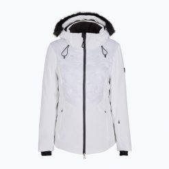 Kurtka narciarska damska EA7 Emporio Armani Giubbotto 6RTG04. Białe kurtki damskie EA7 Emporio Armani, na zimę, m, bez wzorów, z elastanu, bez kaptura. Za 1,229.00 zł.