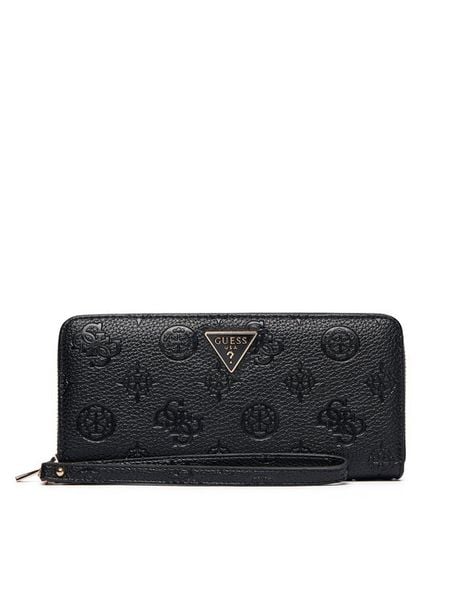 Guess Portfel Cresidia II Slg SWPD98 88146 Czarny. Czarne portfele damskie Guess, z aplikacjami, ze skóry. Za 199.99 zł.