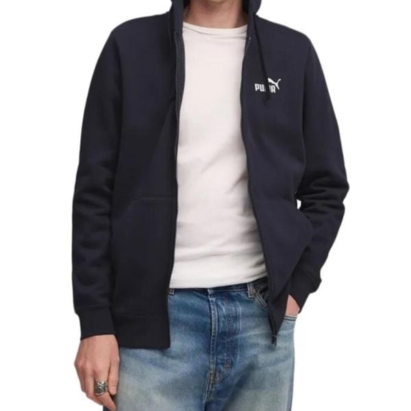 Bluza na co dzień Męska PumaKaptur Zasuwana Bawełniana Sportowa Ciepła. Niebieskie bluzy bez kaptura męskie Puma, m, z bawełny. Za 249.00 zł.