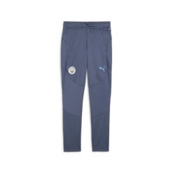 Młodzieżowe spodnie treningowe Manchester City PUMA Inky Blue Magic. Niebieskia spodnie dresowe damskie Puma, m, z dresówki, do piłki nożnej. W wyprzedaży za 189.00 zł.