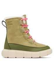 Sorel Śniegowce Explorer™III Lace Wp 2088512327 Zielony. Zielone kozaki dziewczęce Sorel, bez wzorów, ze skóry, bez obcasa. Za 369.99 zł.