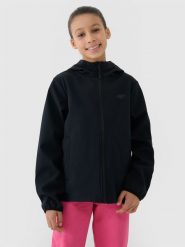 Куртка softshell вітрозахисна мембрана 5000 для дівчаток - чорний. Kurtki softshell damskie 4f, bez wzorów, z softshellu, bez kaptura. W wyprzedaży za 1,099.90 zł.