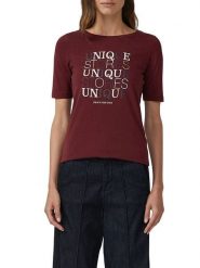 S.Oliver Koszulka w kolorze bordowym rozmiar: 38. Czerwone bluzki damskie S.Oliver, s, bez wzorów, bez kołnierzyka. Za 34.99 zł.