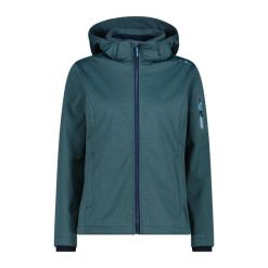 Damska kurtka turystyczna z kapturem CMP. Zielone kurtki damskie CMP, bez wzorów, z kapturem. Za 382.50 zł.