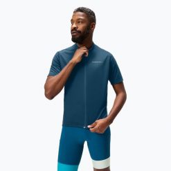 Koszulka rowerowa męska Endura Loop Zipped. Niebieskie t-shirty sportowe męskie ENDURA, m, bez ramiączek, rowerowe. Za 179.99 zł.
