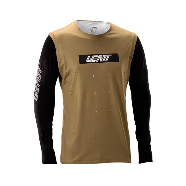 Koszulka rowerowa LEATT Jersey MTB Gravity 8.0. Brązowe topy sportowe damskie LEATT, l, bez wzorów, z dzianiny, bez ramiączek. Za 449.00 zł.