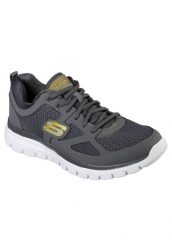 Buty sportowe męskie Skechers Burns Agoura. Niebieskie buty sportowe na co dzień męskie Skechers, na lato, z materiału, bez zapięcia, trekkingowe. Za 199.99 zł.