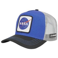 Czapka z daszkiem Capslab Space Mission NASA Trucker - CL/NASA/1/NAS3. Białe czapki męskie CapsLab, z aplikacjami, z bawełny, eleganckie. Za 176.70 zł.