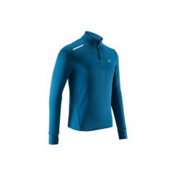 Bluza do biegania długi rękaw RUN WARM męska. Czarne bluzy bez kaptura męskie KALENJI, m, z elastanu. Za 39.99 zł.