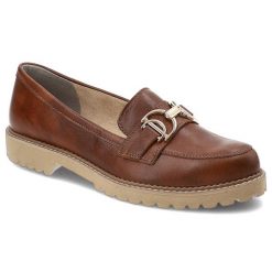 Brązowe Półbuty Armodo Eleganckie Mokasyny Damskie. Brązowe mokasyny damskie Armodo, ze skóry. Za 399.00 zł.