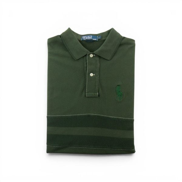Second life - Koszulka Polo Ralph Lauren męska krótki rękaw - Stan dobry. Zielone koszulki polo męskie Ralph Lauren, l, bez wzorów, bez ramiączek. Za 106.46 zł.