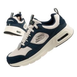 Buty Skechers Skech-Air Court 232648/NVNT niebieskie. Niebieskie buty sportowe na co dzień męskie z materiału, bez zapięcia. Za 397.31 zł.