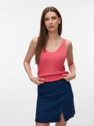 Vero Moda Top w kolorze różowym rozmiar: S. Różowe topy damskie Vero Moda, s, bez wzorów, z wiskozy, bez kołnierzyka. Za 43.99 zł.