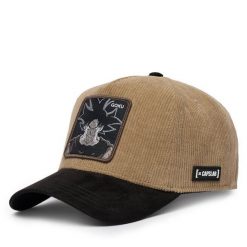 Czapka z daszkiem Capslab. Brązowe czapki z daszkiem damskie CapsLab, bez wzorów. Za 169.99 zł.