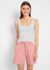 Top (2 szt.). Czerwone topy damskie bonprix, bez wzorów, bez kołnierzyka. Za 49.99 zł.