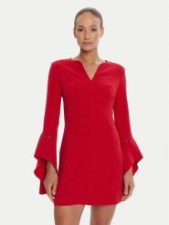 Rinascimento Sukienka koktajlowa CFC0126187003 Czerwony Slim Fit. Czerwone sukienki damskie RINASCIMENTO, xl, bez wzorów, z syntetyku, wizytowe, bez kołnierzyka, bez ramiączek. Za 469.99 zł.