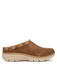 Skechers Kapcie Easy Going - Seasonal Grace 169104 Brązowy. Brązowe kapcie damskie Skechers, ze skóry. Za 299.99 zł.