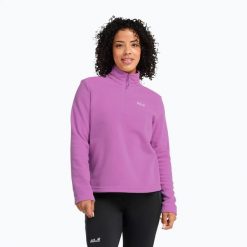 Bluza polarowa damska Jack Wolfskin Taunus 100 Half Zip. Czerwone bluzy bez kaptura damskie Jack Wolfskin, l, z materiału. Za 178.99 zł.