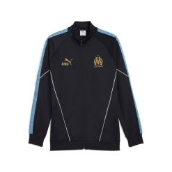 Męska kurtka Olympique Marsylia KING Anthem PUMA New Navy Luminous Blue. Niebieskie kurtki treningowe męskie Puma, m, bez wzorów, do biegania. Za 384.50 zł.