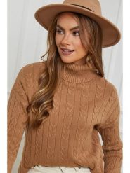 L'armoire de Suzette Golf w kolorze jasnobrązowym rozmiar: 38/40. Brązowe golfy damskie L'armoire de Suzette, l, bez wzorów, z kaszmiru, bez ramiączek. Za 126.15 zł.