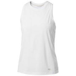 Damski tank top Helly Hansen Sval. Białe topy damskie Helly Hansen, bez wzorów, z materiału, bez kołnierzyka. Za 188.00 zł.