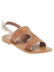Les BAGATELLES Skórzane sandały "Suede" w kolorze karmelowo-złotym rozmiar: 41. Brązowe sandały damskie Les BAGATELLES, bez wzorów, ze skóry, bez obcasa. Za 178.98 zł.