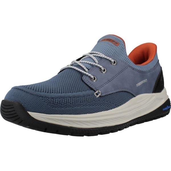 Buty SKECHERS MEROE ALDEN Niebieski. Niebieskie buty trekkingowe męskie Skechers, z syntetyku, bez zapięcia, trekkingowe, Skechers Sport. Za 407.99 zł.