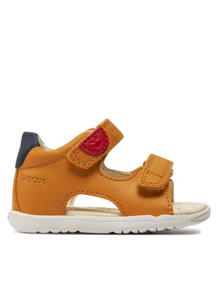 Geox Sandały B Sandal Macchia Boy B254VB 08554 C2P4E Żółty. Żółte sandały chłopięce Geox, ze skóry, bez zapięcia. Za 209.99 zł.