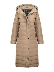 Canadian Peak Płaszcz pikowany "Constanceak" w kolorze szarobrązowym rozmiar: L. Brązowe płaszcze damskie Canadian Peak, l, bez wzorów. Za 322.73 zł.